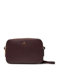 Calvin Klein Torebka Ck Camera Bag LV04F3173G Bordowy. Kolor: czerwony. Materiał: skórzane