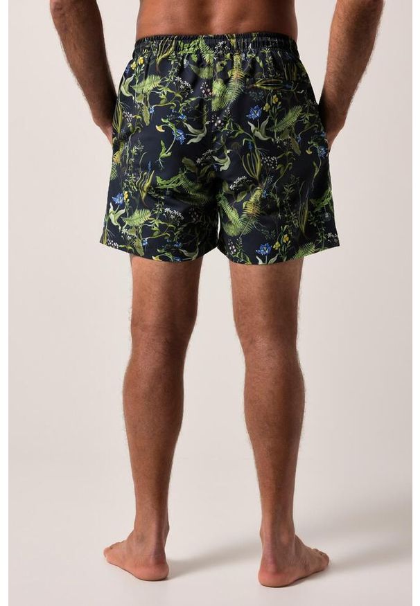 JAY-PI - Męskie Kąpielówki moda plażowa elastyczny pas do rozm. 8XL. Kolekcja: plus size. Kolor: czarny. Materiał: poliester, materiał