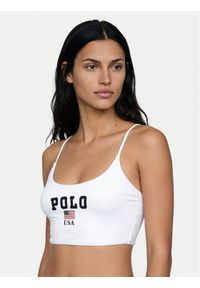 Polo Ralph Lauren Góra od bikini 21612454 Biały. Kolor: biały. Materiał: syntetyk #1
