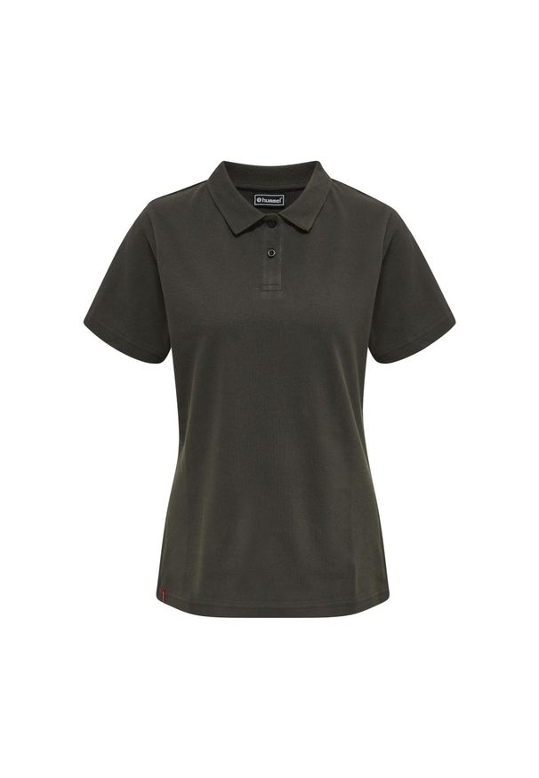 Damska elastyczna koszulka polo Hummel Red. Typ kołnierza: polo. Kolor: szary, wielokolorowy, czarny. Materiał: tkanina. Styl: sportowy