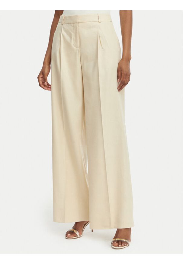 Hugo - HUGO Spodnie materiałowe Halati 50559839 Beżowy Regular Fit. Kolor: beżowy. Materiał: syntetyk