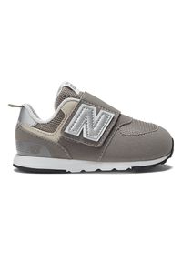 Buty niemowlęce New Balance NW574GR – szare. Zapięcie: rzepy. Kolor: szary. Materiał: syntetyk, materiał. Szerokość cholewki: normalna. Model: New Balance 574 #1