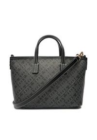 TOMMY HILFIGER - Tommy Hilfiger Torebka Monoplay Le Nano Tote AW0AW17717 Czarny. Kolor: czarny. Materiał: skórzane #4