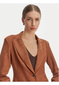 Rinascimento Marynarka CFC0127916003 Brązowy Regular Fit. Kolor: brązowy. Materiał: skóra #3