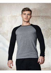 Sinsay - Bawełniana koszulka longsleeve - szary. Kolor: szary. Materiał: bawełna. Długość rękawa: długi rękaw