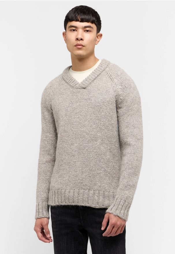 Mustang - Męskie sweter MUSTANG Edmonds Mid Grey Mélange 1015481 4140