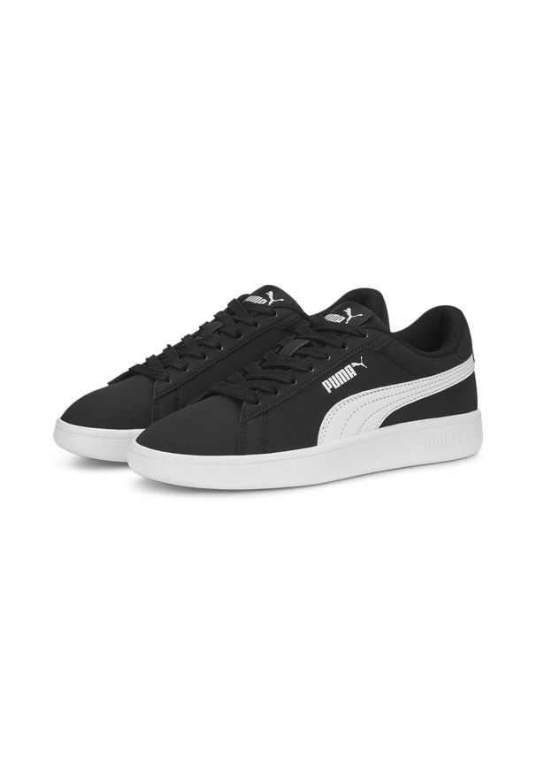 Puma - Dziecięce Sneakersy Smash 3.0 Buck PUMA Black White. Kolor: biały, czarny, wielokolorowy. Materiał: nubuk. Szerokość cholewki: normalna