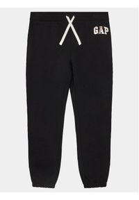 GAP - Gap Spodnie dresowe 464550-00 Czarny Regular Fit. Kolor: czarny. Materiał: bawełna