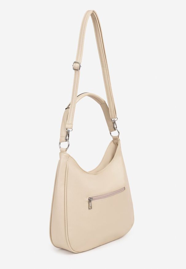 Born2be - Jasnobeżowa Torebka Typu Shopper Ozdobiona Frędzlami Felluria. Kolor: beżowy. Wzór: aplikacja. Dodatki: z frędzlami. Styl: biznesowy, klasyczny, elegancki, casual