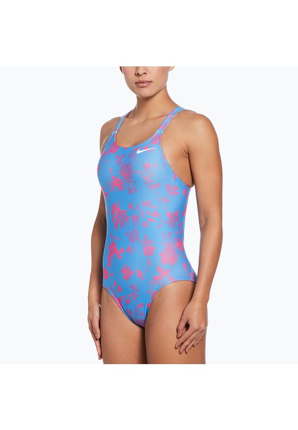 Nike Swim - Strój pływacki jednoczęściowy damski Nike Hydrastrong Fastback. Kolor: niebieski