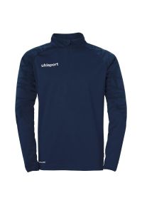 UHLSPORT - Dziecięcy dżersej z długim rękawem z zamkiem 1/4 Uhlsport Goal 25. Kolor: wielokolorowy, niebieski, czarny. Materiał: jersey. Długość rękawa: długi rękaw. Długość: długie