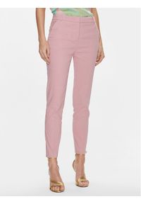 Pinko Spodnie materiałowe Bello 100155 A0IM Różowy Slim Fit. Kolor: różowy. Materiał: wiskoza, len