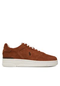 Polo Ralph Lauren Sneakersy 809973704002 Brązowy. Kolor: brązowy. Materiał: zamsz, skóra