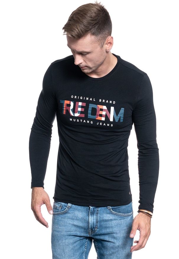 Mustang - MĘSKI LONGSLEEVE MUSTANG ANTON C RUBBER 1009977 4142. Długość rękawa: długi rękaw