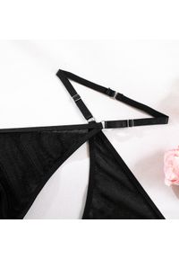 Intica - Biustonosz skrzyżowany z regulowanymi paskami komplet bielizny Jeanine. Kolor: czarny. Materiał: materiał, skóra #5