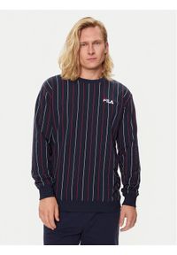 Fila Bluza FAM0656 Granatowy Regular Fit. Kolor: niebieski. Materiał: bawełna