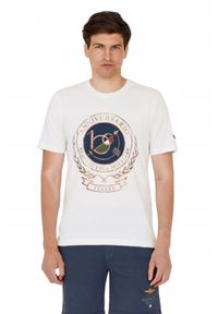 Aeronautica Militare - AERONAUTICA MILITARE Biały bawełniany t-shirt męski, Rozmiar XXL. Kolor: biały. Materiał: bawełna. Długość rękawa: krótki rękaw. Długość: krótkie #4