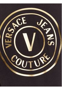 Versace Jeans Couture T-Shirt 75GAHT05 Czarny Regular Fit. Kolor: czarny. Materiał: bawełna #5