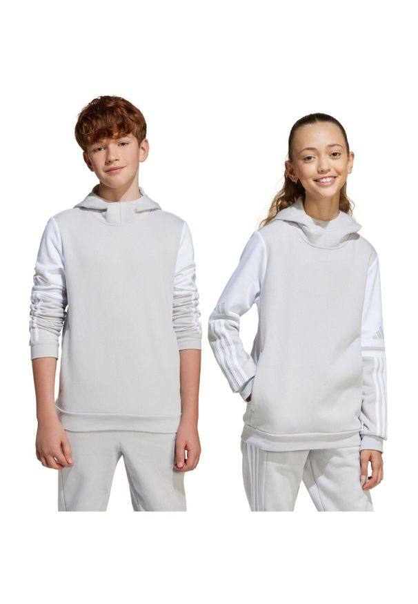 Adidas - Bluza dla dzieci adidas Squadra 25 Sweat Hoody. Kolor: biały, wielokolorowy, szary