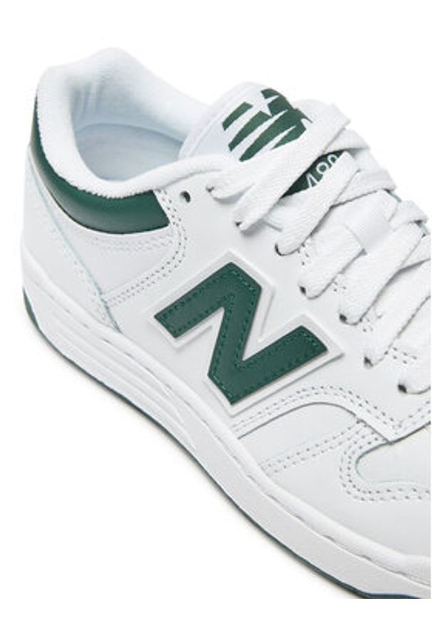 New Balance Sneakersy BB480LNG Biały. Kolor: biały. Materiał: skóra
