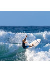 OLAIAN - Spodenki surfingowe dla dzieci Olaian 900 Brushy. Kolor: niebieski, wielokolorowy, zielony. Materiał: elastan, materiał, poliester. Długość: długie