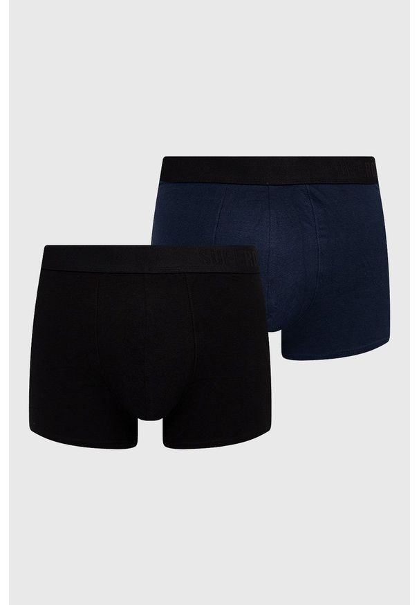 Superdry Bokserki (2-pack) męskie kolor granatowy. Kolor: niebieski. Materiał: bawełna
