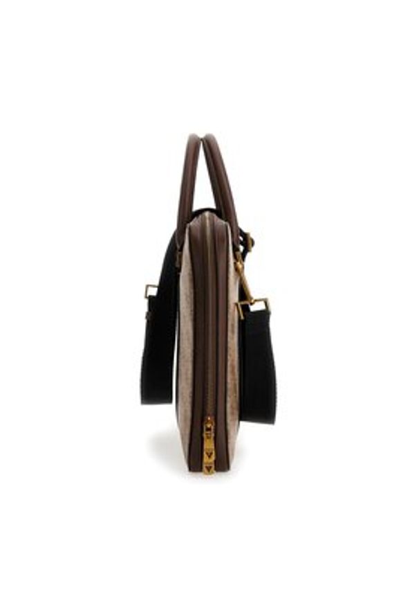 Guess Torba na laptopa Vezzola Smart HMEVZL P3138 Beżowy. Kolor: beżowy. Materiał: skóra