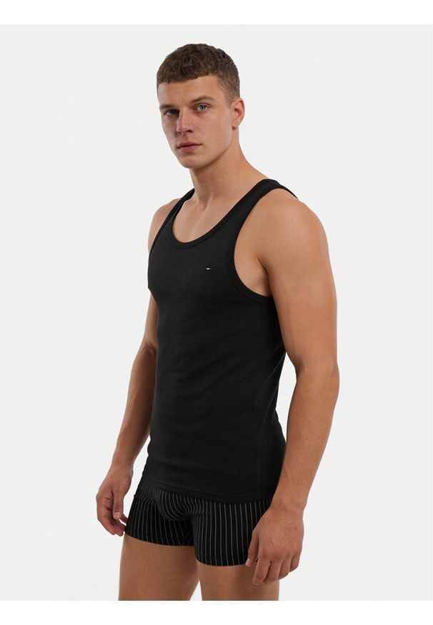 Tommy Jeans Komplet tank topów DM0DM20769 Czarny Slim Fit. Kolor: czarny. Materiał: bawełna