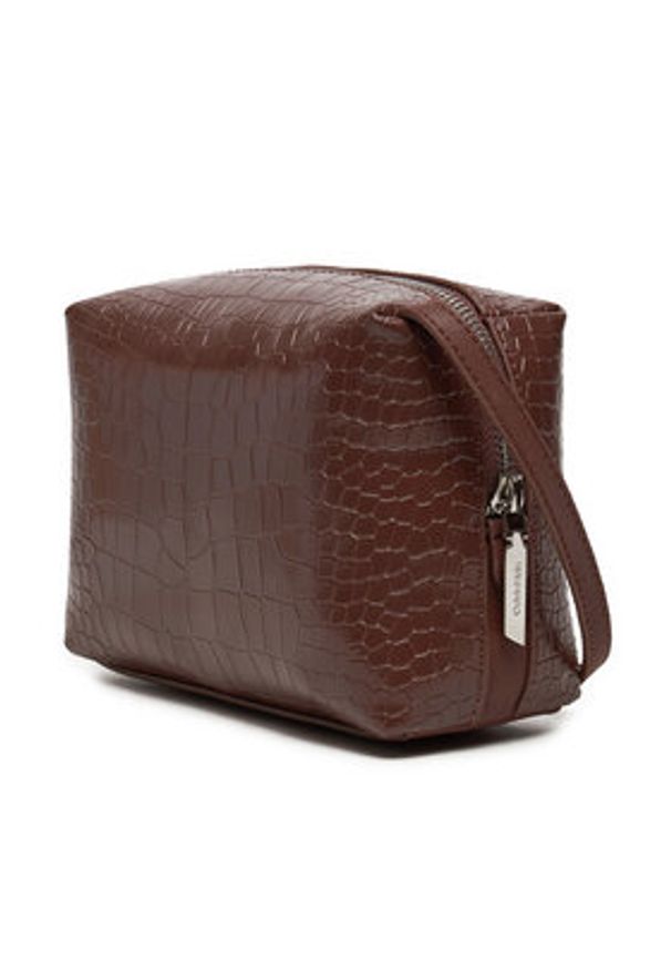 Calvin Klein Torebka K60K612452 Brązowy. Kolor: brązowy. Materiał: skórzane