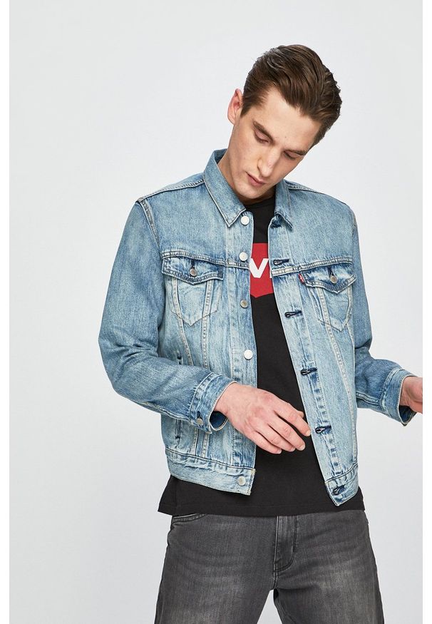 Levi's® - Levi's - Kurtka. Okazja: na co dzień, na spotkanie biznesowe. Kolor: niebieski. Materiał: denim. Styl: biznesowy, casual