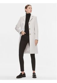 Calvin Klein Płaszcz wełniany Essential K20K206877 Écru Regular Fit. Materiał: wełna