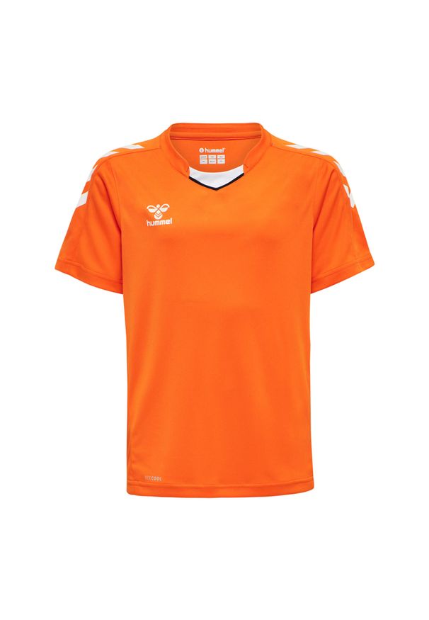 Koszulka sportowa z krótkim rękawem dziecięca Hummel Core XK Kids Poly Jersey S/. Kolor: żółty, wielokolorowy, pomarańczowy. Materiał: jersey. Długość rękawa: krótki rękaw. Długość: krótkie