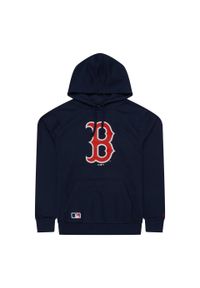 New Era - Bluza z kapturem Boston Red Sox Nos MLB Regular. Typ kołnierza: kaptur. Kolor: niebieski #1
