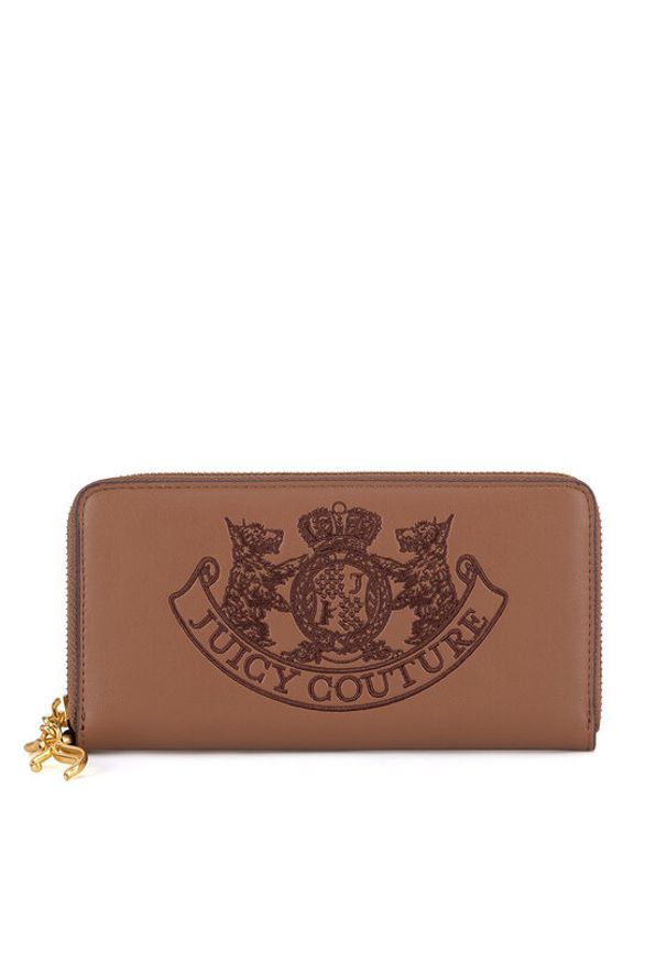 Juicy Couture Duży Portfel Damski BIJXT8652WVP Brązowy. Kolor: brązowy