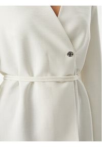 Calvin Klein Marynarka LV044F408G Kremowy Regular Fit. Kolor: kremowy. Materiał: wiskoza #4