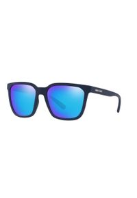 Armani Exchange - Okulary przeciwsłoneczne 0AX4108S. Kolor: niebieski. Materiał: materiał #1