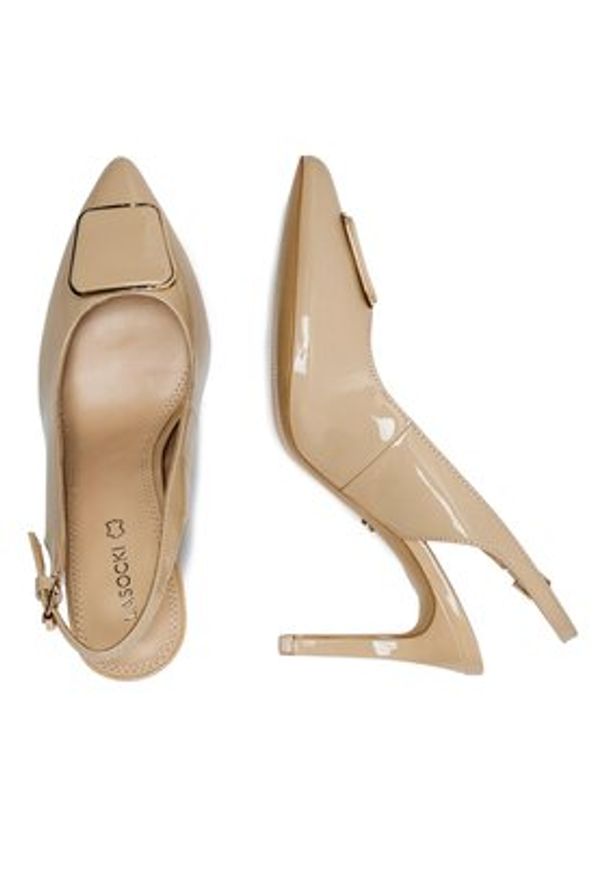 Lasocki Sandały Febi WFA1619-36Z Beżowy. Kolor: beżowy. Materiał: skóra, lakier