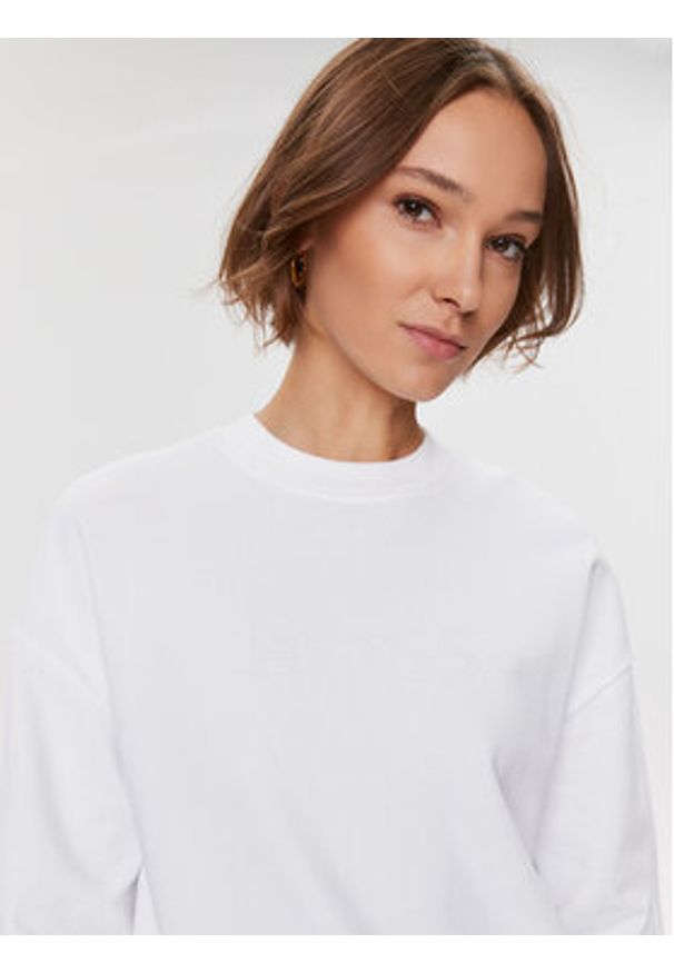 BOSS - Boss Bluza Ecaisa3 50503008 Biały Regular Fit. Kolor: biały. Materiał: bawełna