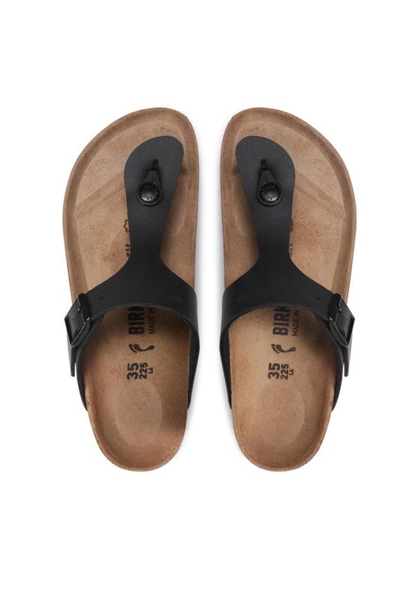 Birkenstock Japonki Gizeh 0043693 Czarny. Kolor: czarny. Materiał: skóra