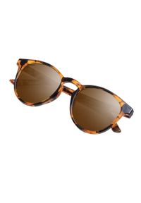 SIROKO - Mężczyzna i kobieta Surf Okrągłe miejskie okulary przeciwsłoneczne Tarifa B. Kształt: okrągłe. Kolor: brązowy #1
