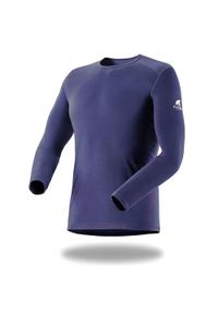 FJORK MERINO - Męska koszulka z długim rękawem z wełny merynosów - Finn 140. Kolor: niebieski. Materiał: elastan, wełna. Długość rękawa: długi rękaw. Długość: długie