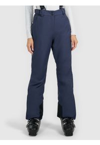 4f - 4F Spodnie narciarskie membrana 5000 damskie - granatowe S. Stan: podwyższony. Kolor: niebieski. Materiał: materiał, poliester. Wzór: gładki. Sezon: zima. Sport: narciarstwo #2