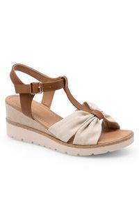 Clara Barson Sandały WS6253-06 Beżowy. Kolor: beżowy. Materiał: materiał #8