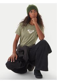 Roxy T-Shirt Oceanregular ERJZT06078 Zielony Regular Fit. Kolor: zielony. Materiał: bawełna #3