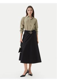 Marella Spódnica trapezowa Tappeto 2613101101 Czarny Regular Fit. Kolor: czarny. Materiał: bawełna #4