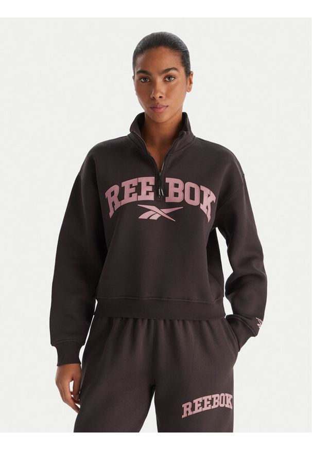 Reebok Bluza Tatty RK25167CCW Brązowy Regular Fit. Kolor: brązowy. Materiał: syntetyk