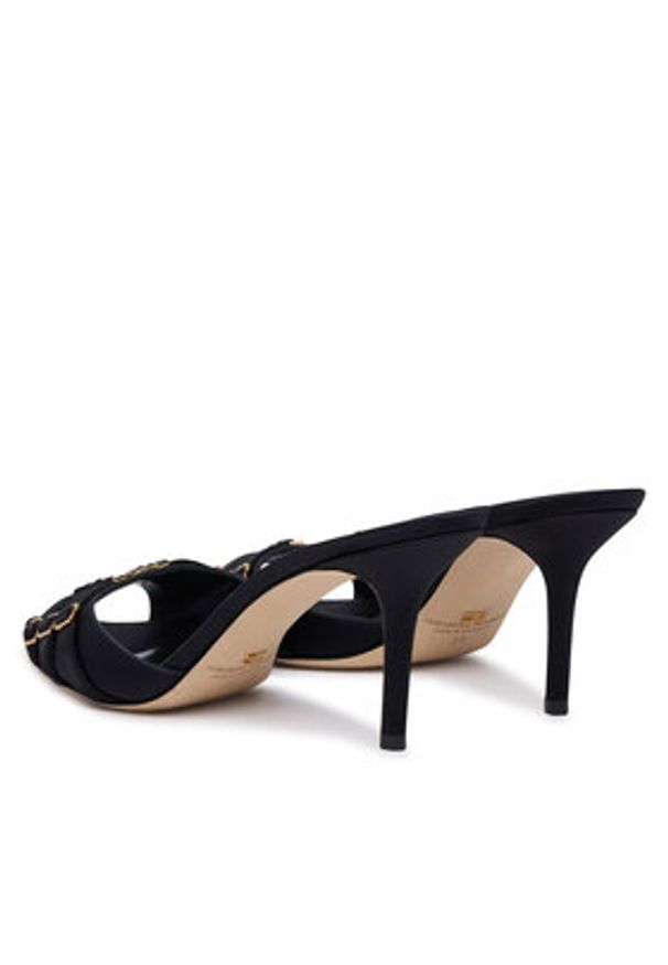 Elisabetta Franchi Klapki SA-76L-62E2-V500 Czarny. Kolor: czarny. Materiał: materiał