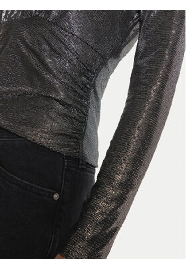 Morgan Bluzka 242-TSILVER Srebrny Slim Fit. Kolor: srebrny. Materiał: syntetyk