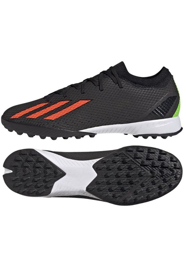 Adidas - Buty adidas X Speedportal.3 Tf M GW8487 czarne czarne. Kolor: czarny. Materiał: materiał. Szerokość cholewki: normalna. Sport: piłka nożna, fitness
