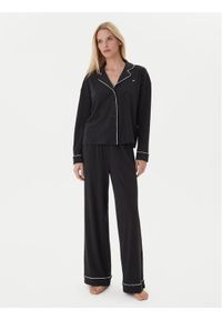 TOMMY HILFIGER - Tommy Hilfiger Piżama UW0UW06142 Czarny Relaxed Fit. Kolor: czarny. Materiał: bawełna